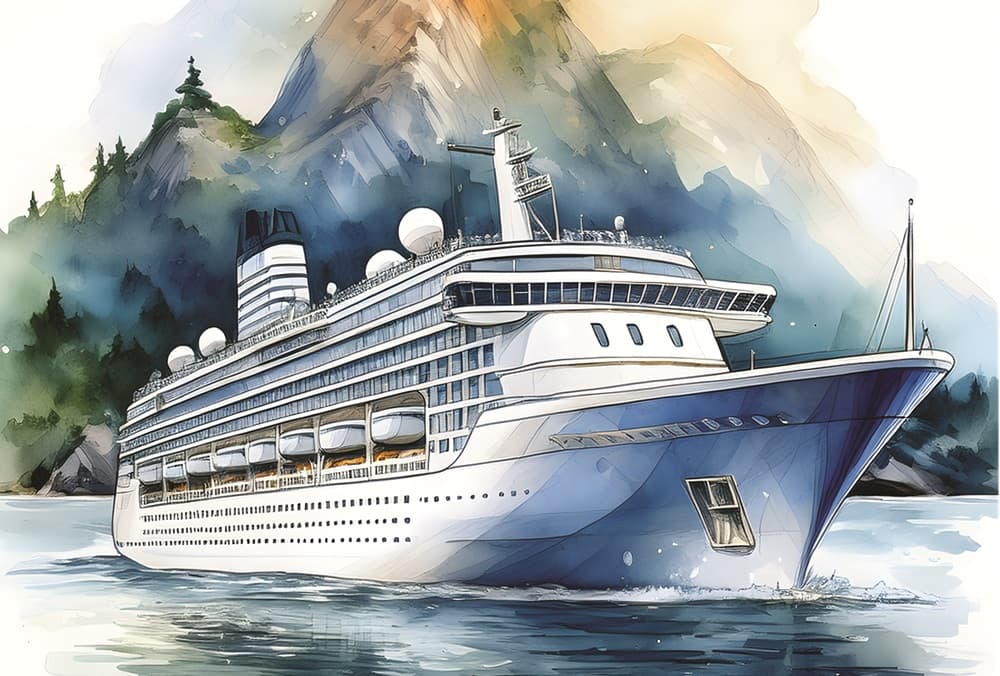 dessin de bateau de croisières
