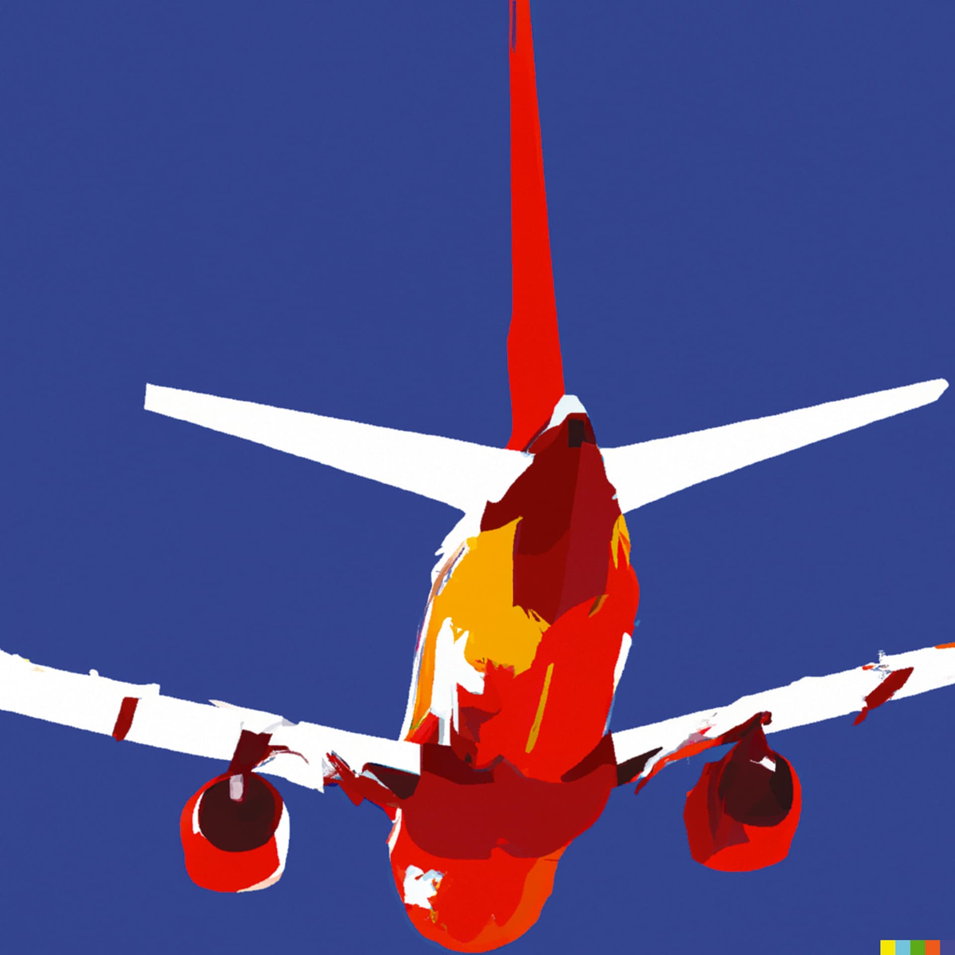 Illustration d'un avion créée par l’IA Dall-E pour L’Écho touristique