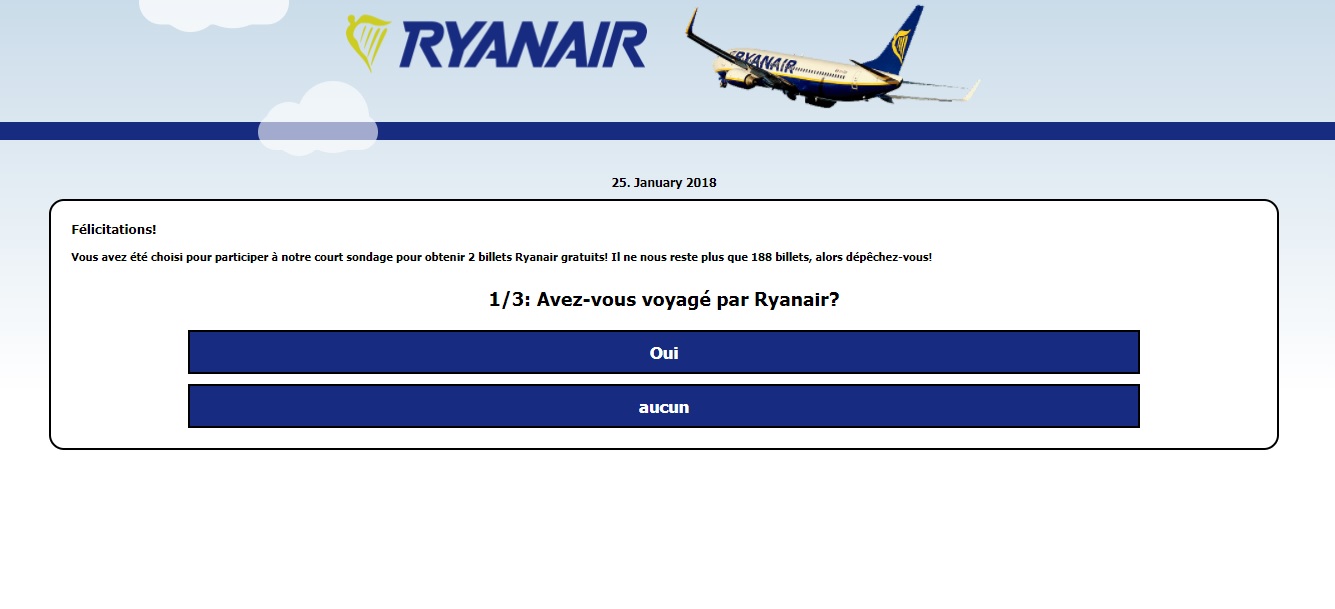 Ryanair Les Billets Offerts Sur Facebook Sont Une Arnaque