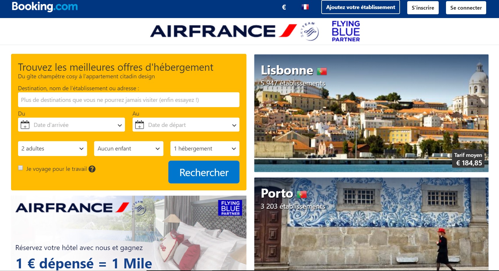 Pour son site et son app, Air France signe avec Booking
