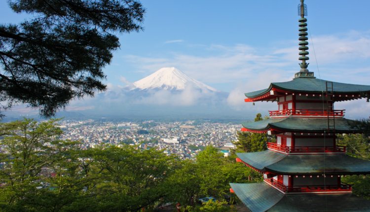 Photo du mont Fuji au Japon.