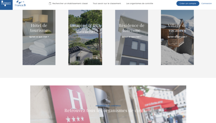 Atout France lance un nouveau site de classement des hébergements touristiques