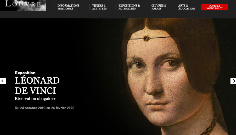 La réservation en ligne est obligatoire pour visiter l'exposition Léonard de Vinci au Louvre.