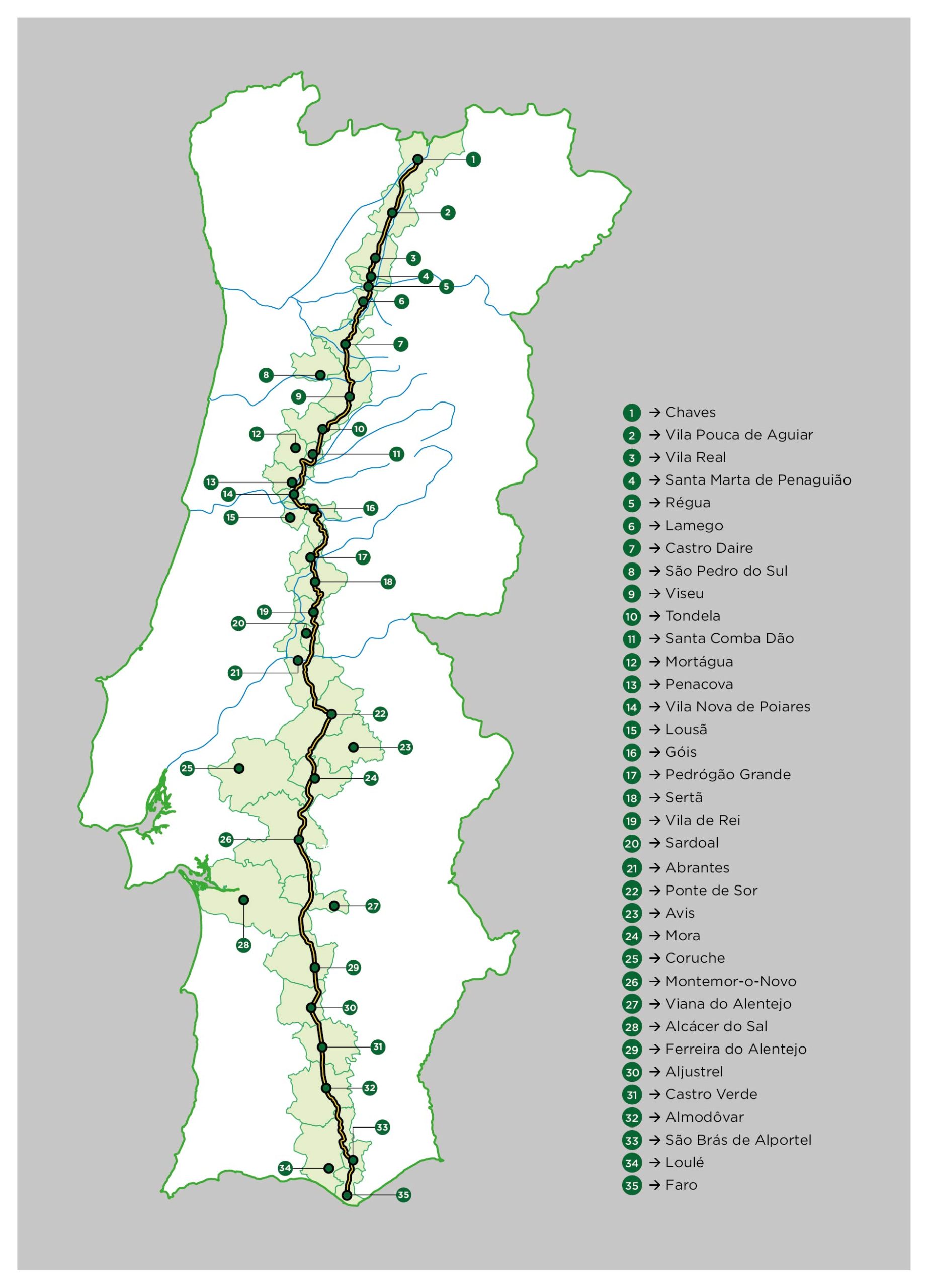 Carte du portugal