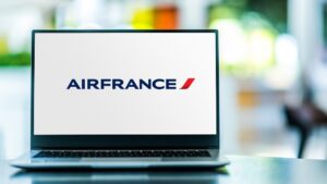 écran Air France sur un ordinateur