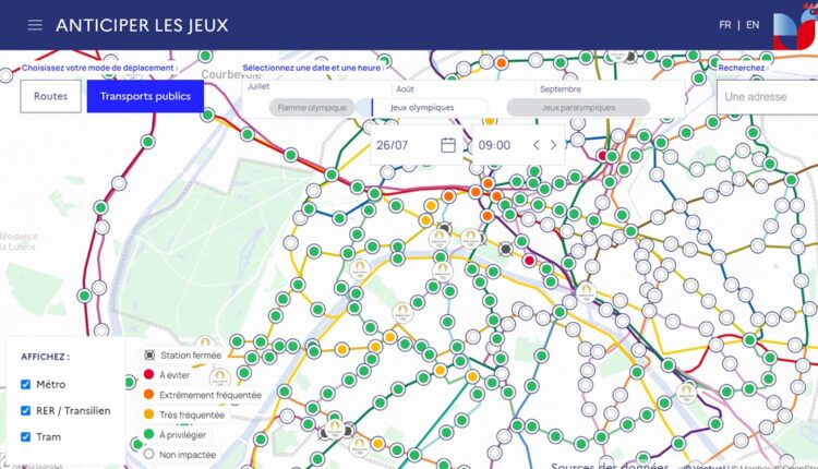 Jeux Olympiques : une carte pour anticiper la galères des transports à Paris