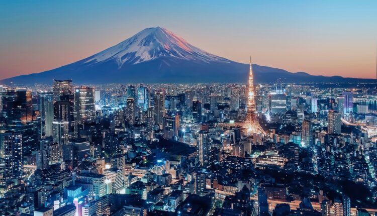 Tokyo au lever su soleil